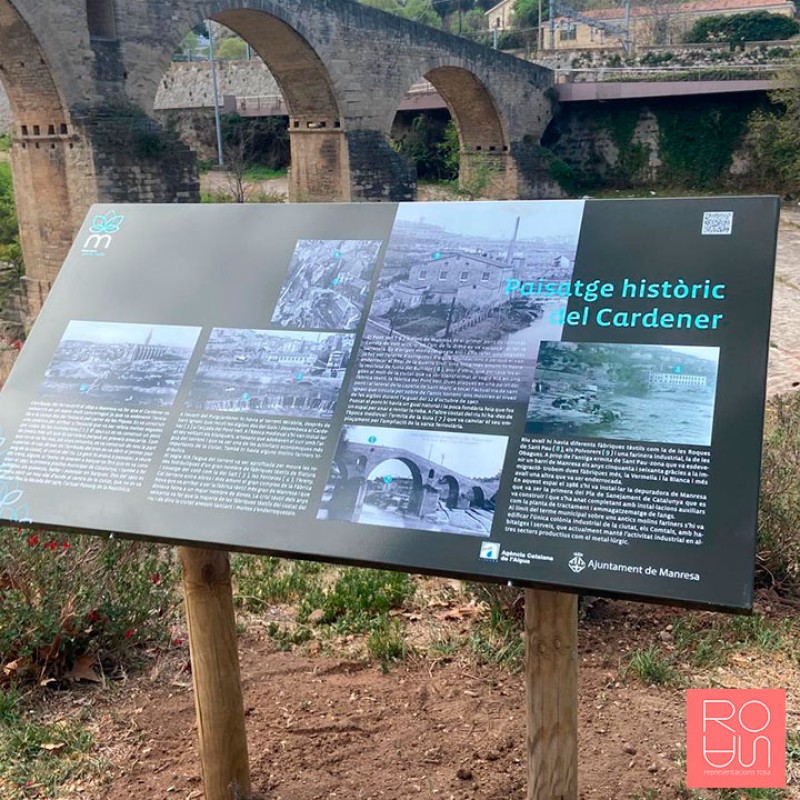 Faristol Fusta per Anella Verda - Senyalització Interpretativa